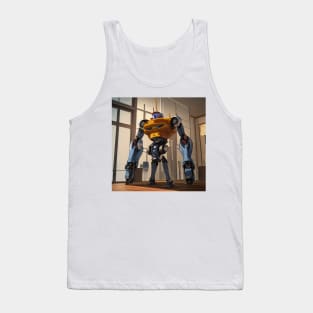 Vintage Futuristic Robot Tank Top